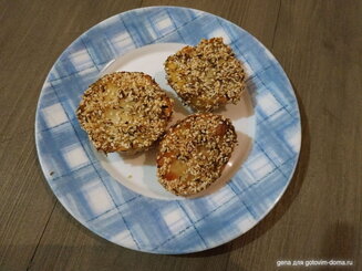 Картофель, запеченный в семенах кунжута