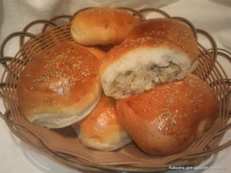 Пирожки с капустой, способ формовки