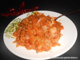Капуста тушеная с мясом