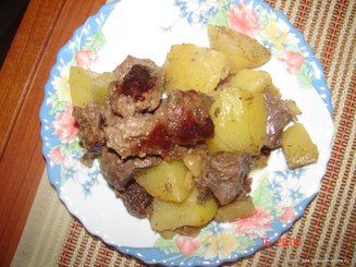 Картофель с мясом по-гречески
