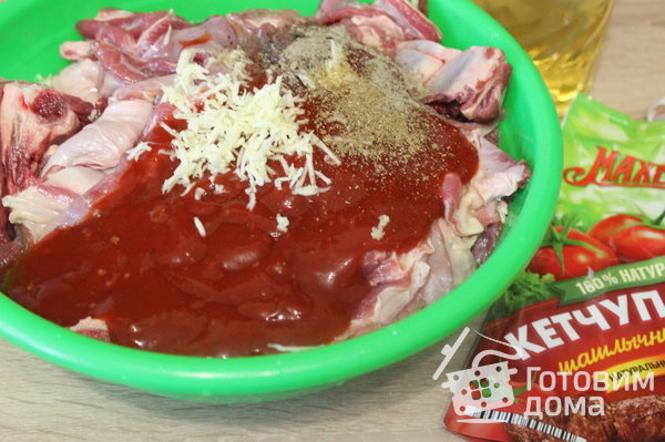 Телячьи ребрышки, запеченные в кетчупе фото к рецепту 1