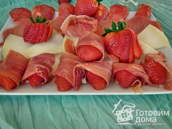 Хамон с клубникой (Jamon con fresas ) фото к рецепту 1