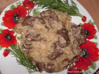 Пшеничная каша с грибами "Вкуснотеево"
