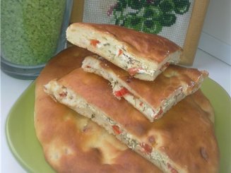 Лепешки с брынзой и перцем