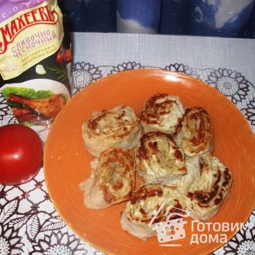 Хрустящие рулетики с  сыром и курицей