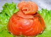 Мешочки из семги со сливочным сыром