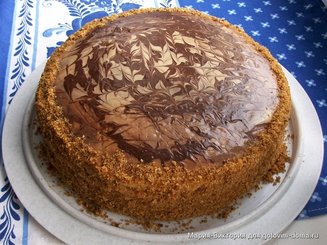 Медовик с яблочно-карамельным кремом