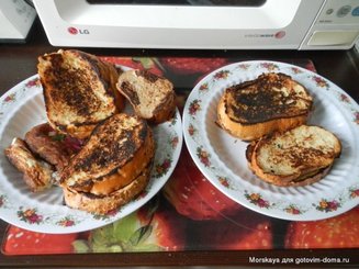Гренки с шоколадом или с сыром