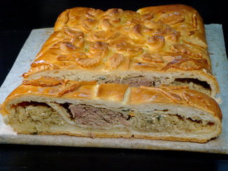 Кулебяка с капустой