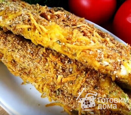 Кабачки в сырной панировке