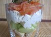 Закуска с семгой, огурцом и творожным сыром