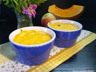 Творожная запеканка с тыквой и яблоками