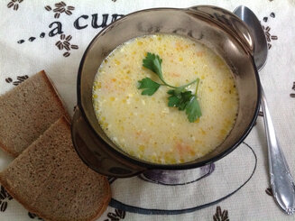 Морковный суп с сыром