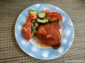Маринованная  и запечёная курица