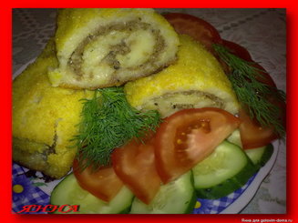 Картофельные рулетики с мясом
