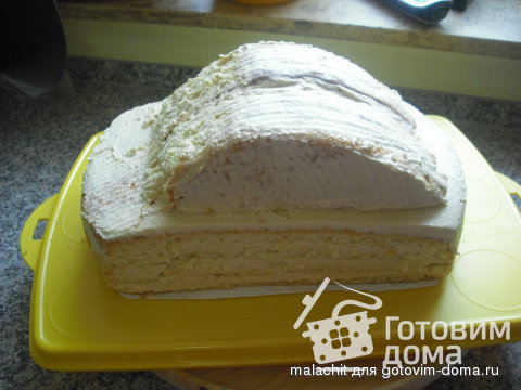 Торт машинка из круглого бисквита