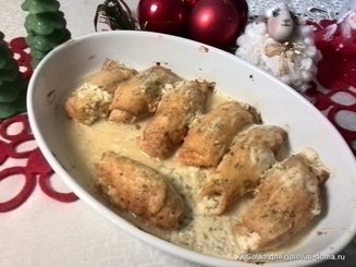 Куриные рулетики с фетой