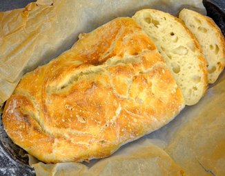 Хлеб без замеса (очень простой рецепт)