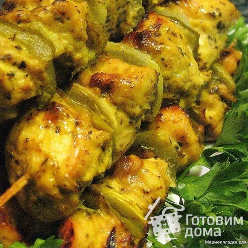 Шашлычки из курицы с прованскими травами и овощами