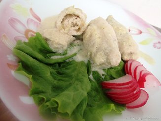 Куриные рулетики с яблоками