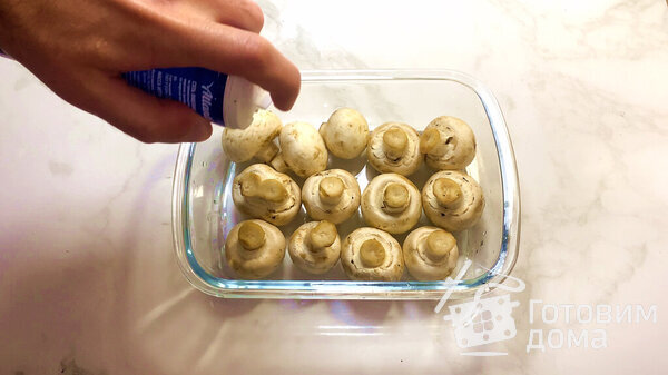 Закуска из шампиньонов: простой и быстрый рецепт запеченных грибов фото к рецепту 1