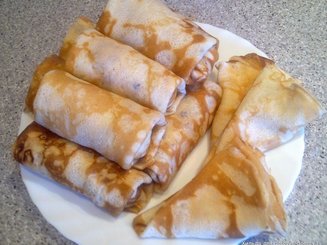 Блинчики с творожно-яблочной начинкой