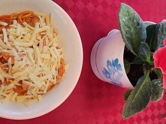 Спагетти с курицей
