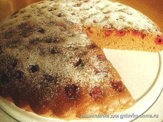 Шоколадно-вишнёвый пирог с корицей