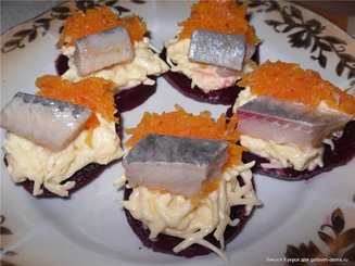 Закуска "Аля селедка под шубой"