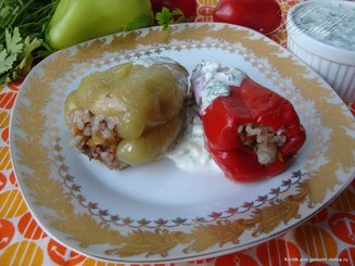 Пълнени Чушки с кайма  (Фаршированный болгарский перец)