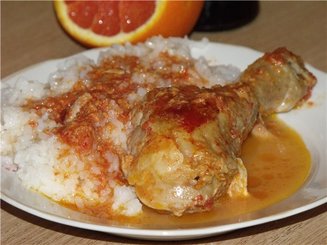 Курица в розовом соусе