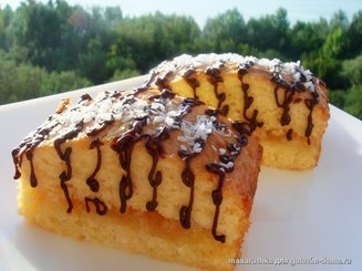Кокосовые пирожные с шоколадом