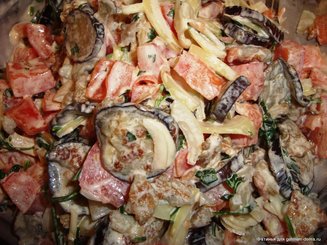 Салат с томатами и баклажанами