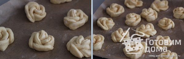 Имбирные булочки-розочки с корицей фото к рецепту 3