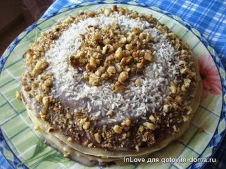 Блинный торт с заварным кремом