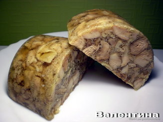 Зельц из куриных окорочков