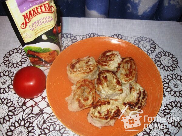 Хрустящие рулетики с  сыром и курицей фото к рецепту 4