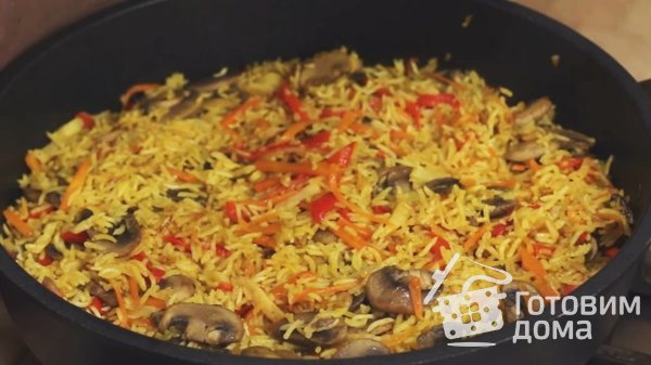 Неправильный, но очень вкусный плов с грибами фото к рецепту 3