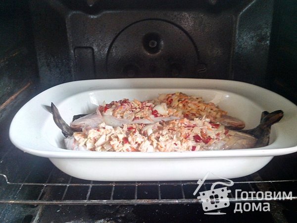 Налим запеченный с болгарским перцем и овощами фото к рецепту 10