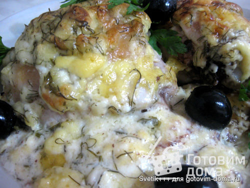 Куриные бедрышки, запеченные с сыром фото к рецепту 6
