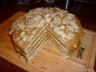 Торт на сковороде с заварным кремом