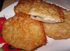 Деруны с начинкой из курицы, грибов и феты