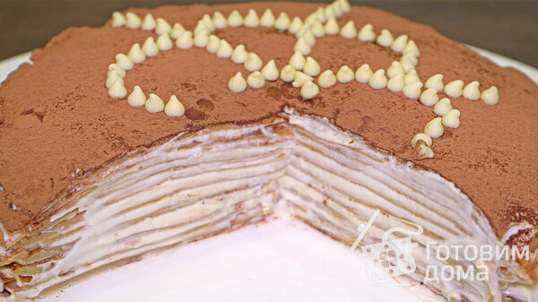 Блинный торт с нежным кремом фото к рецепту 1