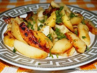 Картофель с горчицей и мёдом