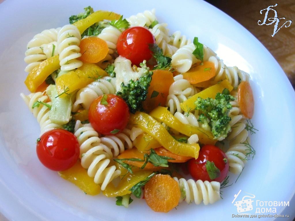 Рецепт салата из макарон с ветчиной и овощами: просто и вкусно