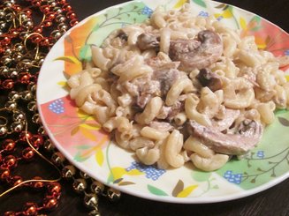 Фарфалле с шампиньонами