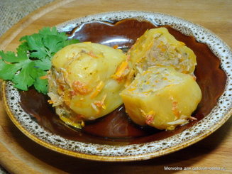 Перцы, фаршированные капустой с фаршем
