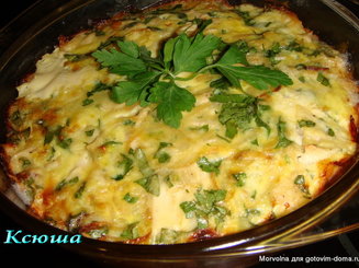 Курица в яично-луковой корочке