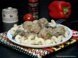 Polpette al sugo - Фрикадельки в соусе с шампиньонами