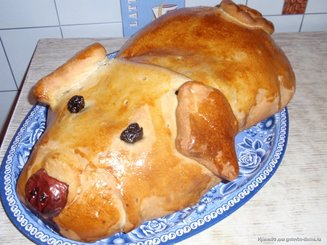 Праздничная кулебяка "Поросёнок"